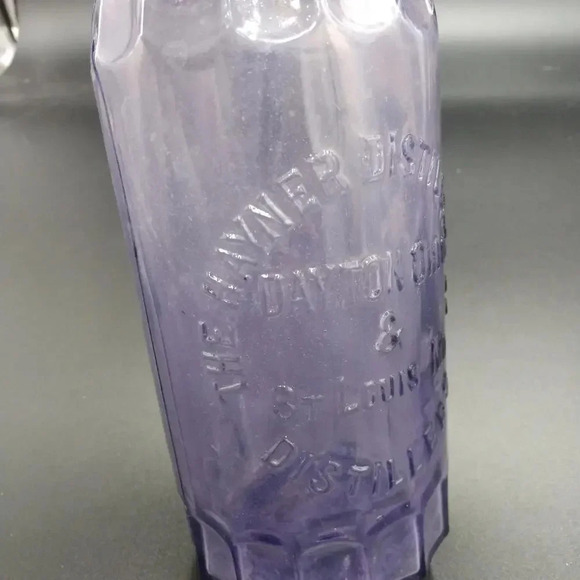Antique Purple Amethyst Glass Bottle - Picture 6 of 8